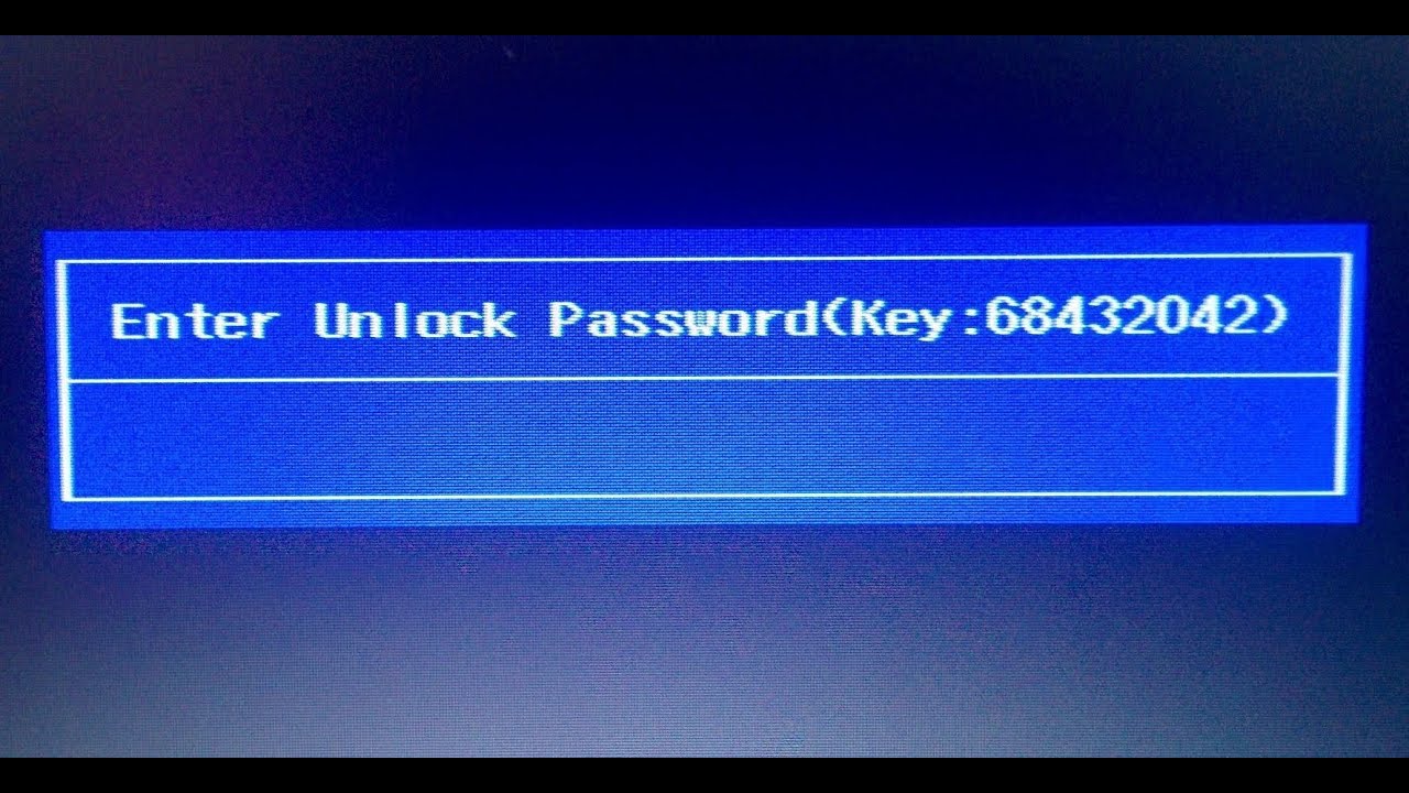 acer bios unlock key